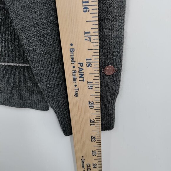 Calla Effortless Knit Mock Neck High Low Hem Slim Fit Sweater Large Women Black - Picture 8 of 9